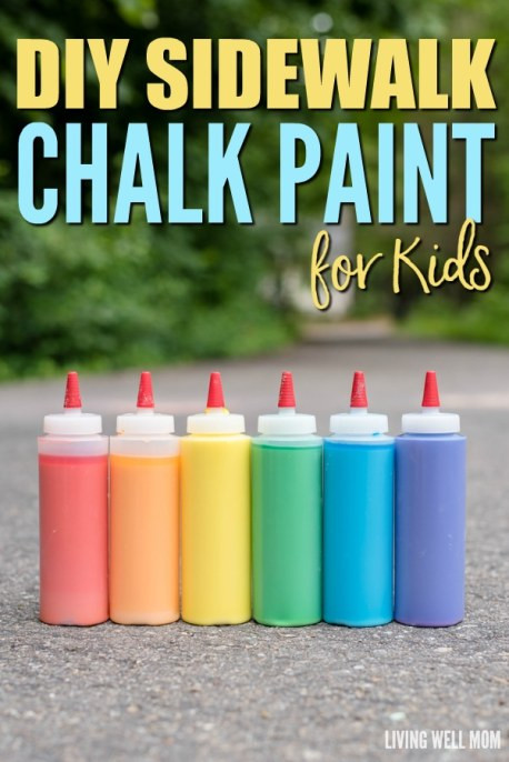 DIY Kids Paint
 DIY Sidewalk Chalk Paint for Kids in Less than 5 Minutes