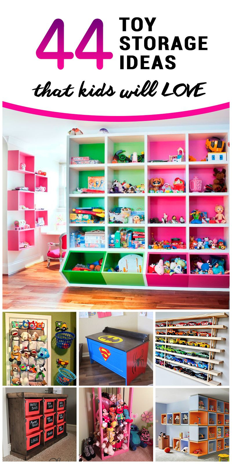 DIY Kids Room Organization
 Toy Storage Ideas for Kids