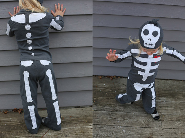 DIY Kids Skeleton Costume
 Skeleton Costume diy Blog a la Cart