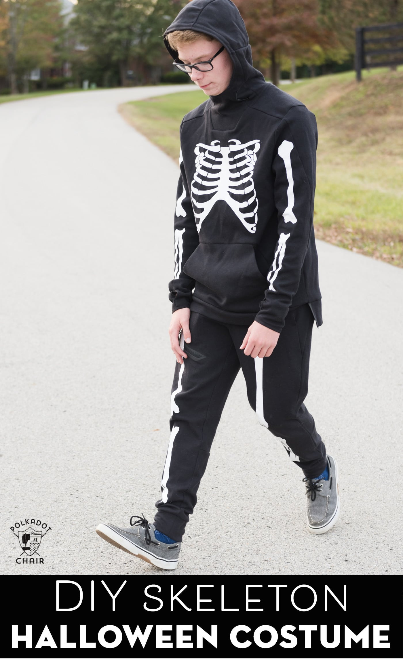 DIY Kids Skeleton Costume
 DIY Skeleton Costumes with Cricut SVG File Downloads