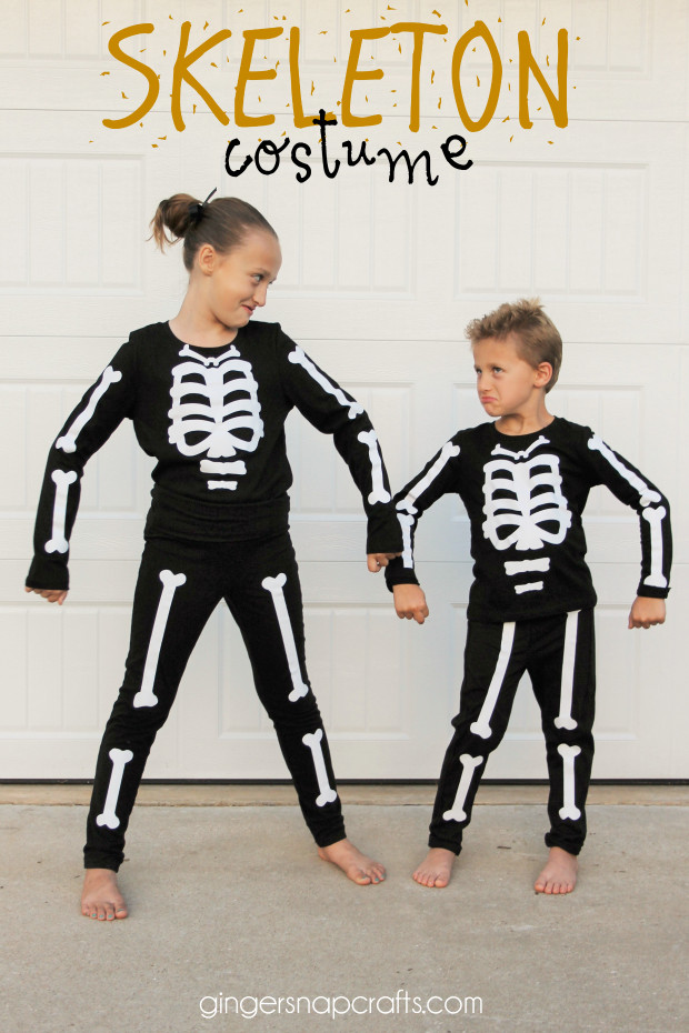 DIY Kids Skeleton Costume
 Easy DIY Skeleton Costume I Dig Pinterest