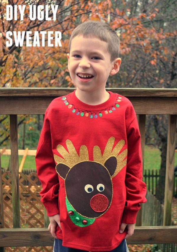 DIY Kids Ugly Christmas Sweater
 Pin on Christmas Decor & Recipes