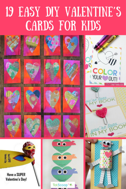 DIY Kids Valentine Cards
 19 Easy DIY Valentine s Cards for Kids TotScoop