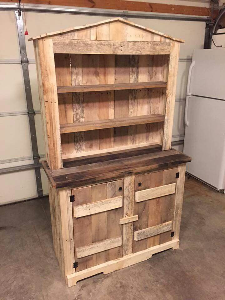 DIY Kitchen Hutch Plans
 Hutch made from pallets Pallet builds