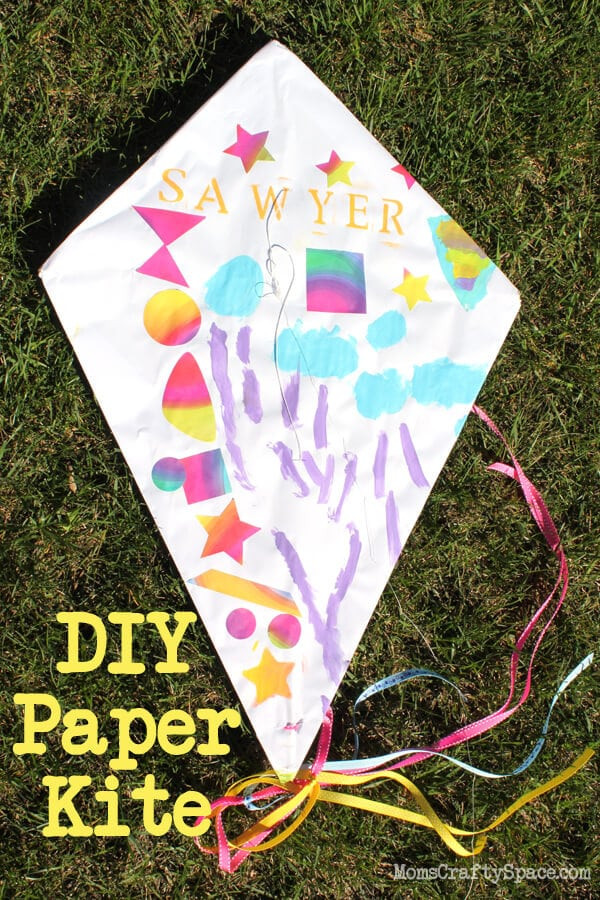 DIY Kite For Kids
 Kids Craft DIY Paper Kite Happiness is Homemade