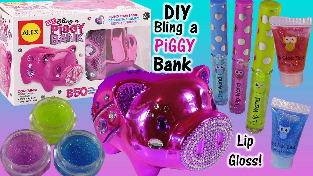 DIY Lip Gloss For Kids
 DIY Bling Piggy Bank Decorate with Gems Just Girls 11