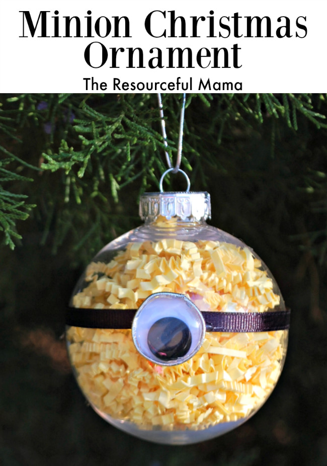 DIY Minion Christmas Ornaments
 Minion Homemade Christmas Ornament The Resourceful Mama