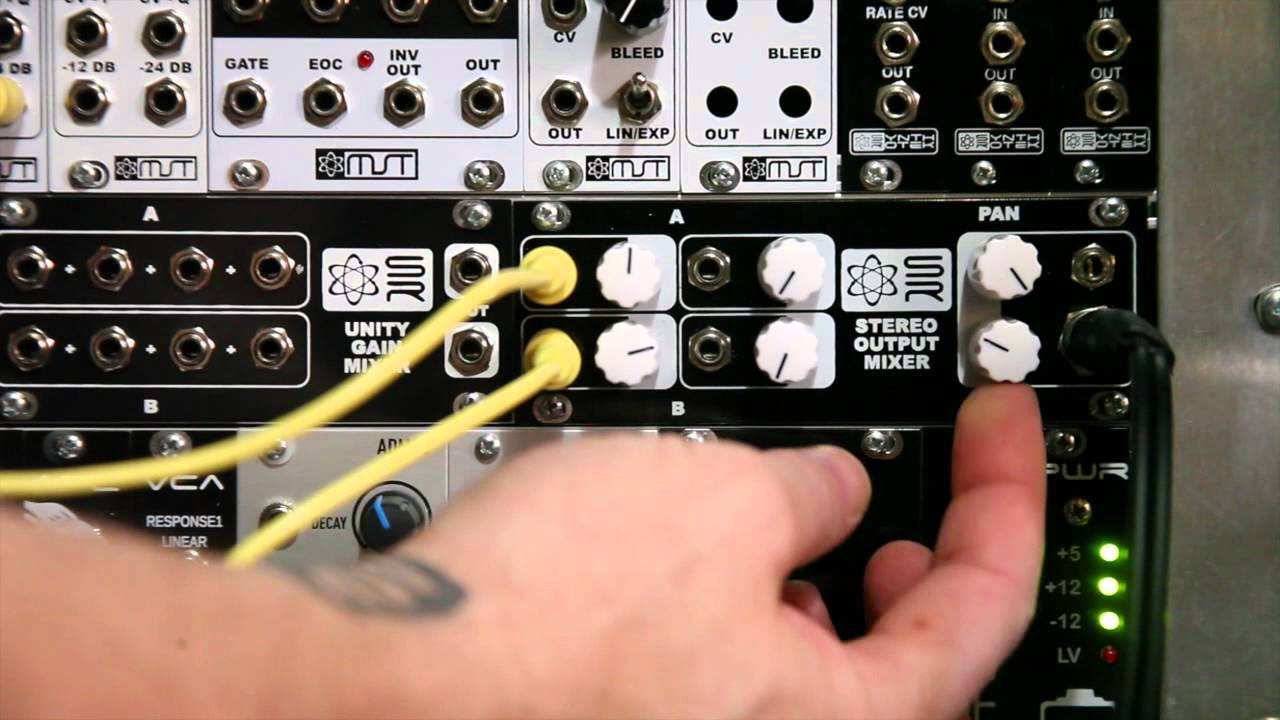 DIY Modular Synth Kit
 Synthrotek Eurorack 1U Stereo Output Mixer DIY KIT