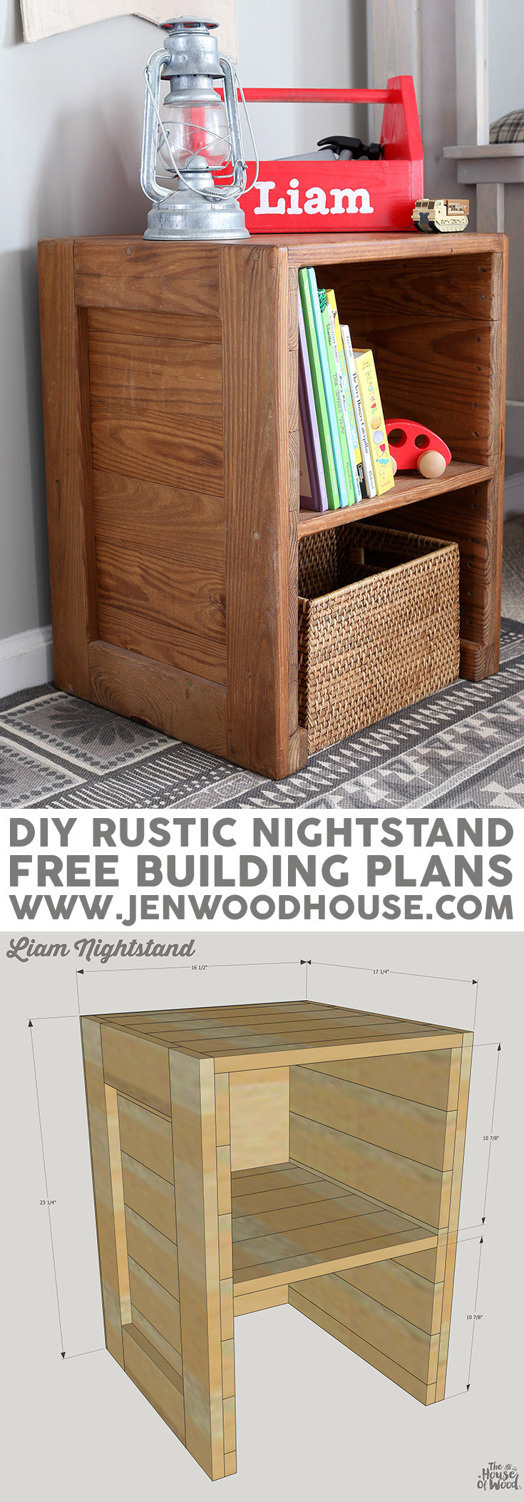 DIY Nightstands Plans
 Free Plans DIY Rustic Nightstand