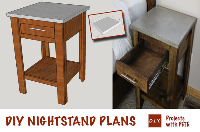 DIY Nightstands Plans
 DIY Concrete and Wood Nightstand buildsomething