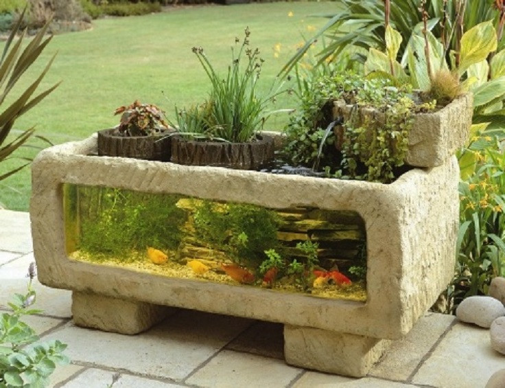 DIY Outdoor Aquarium
 Top 10 Garden Aquarium and Pond Ideas to Decorate Your