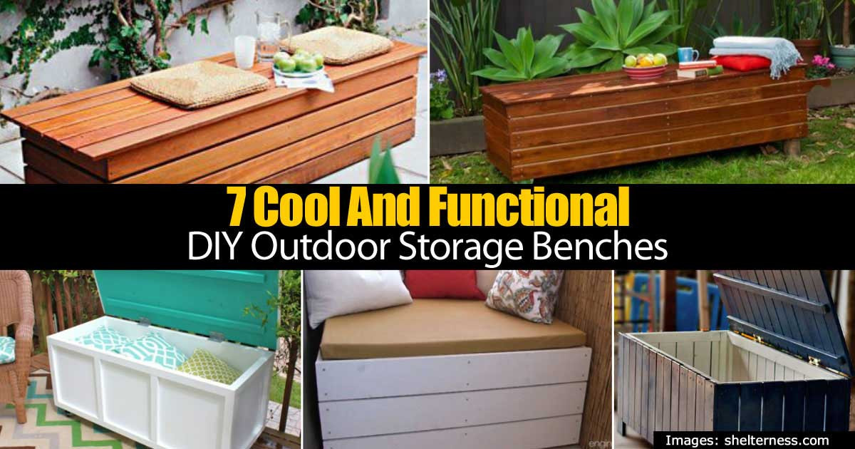 DIY Outdoor Bench With Storage
 7 Cool And Functional DIY Outdoor Storage Benches