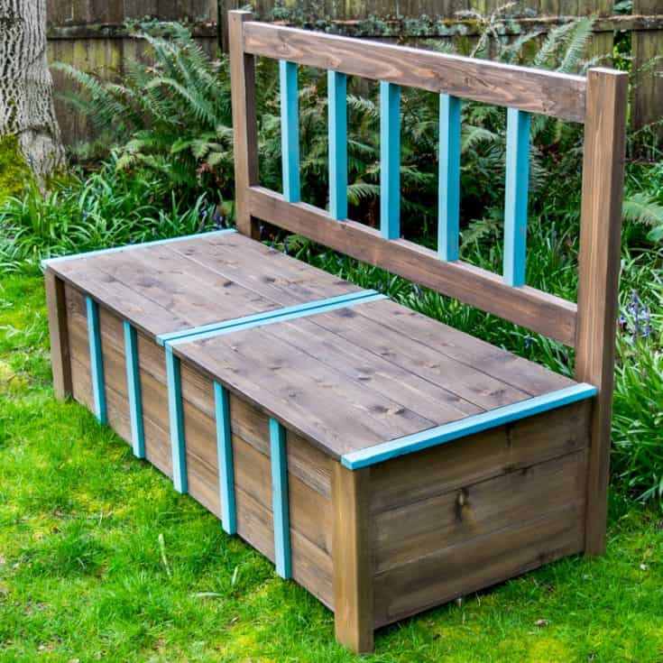 DIY Outdoor Bench With Storage
 DIY Outdoor Storage Bench The Handyman s Daughter