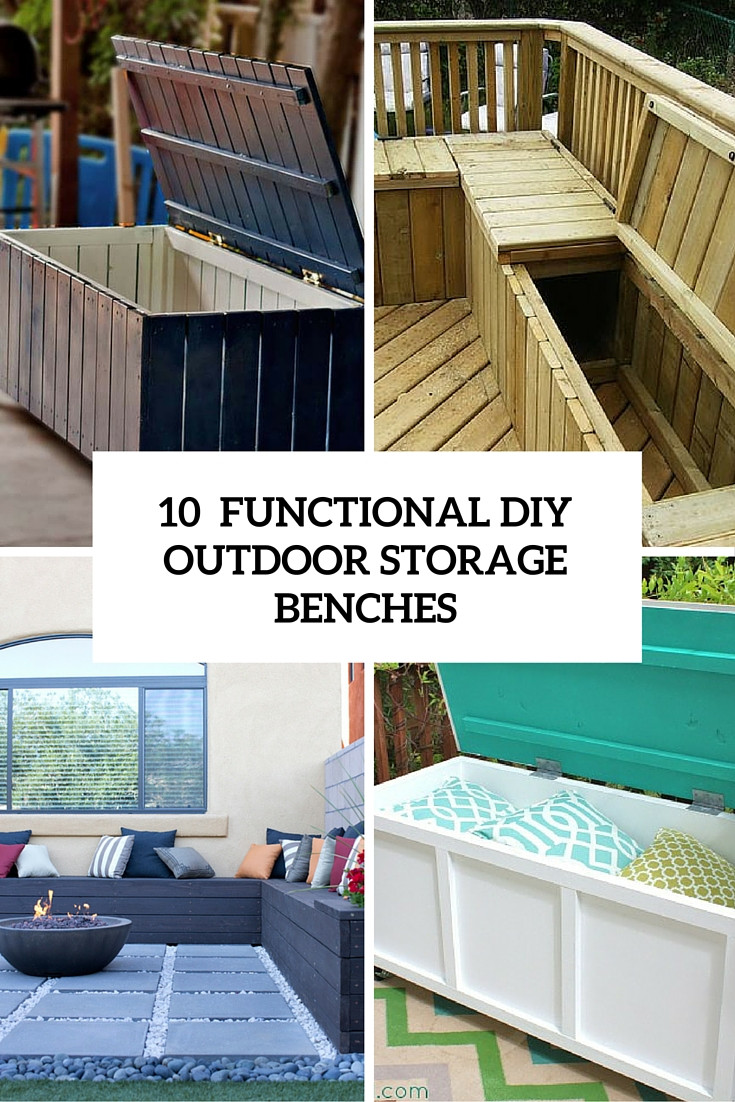 DIY Outdoor Bench With Storage
 10 Smart DIY Outdoor Storage Benches Shelterness