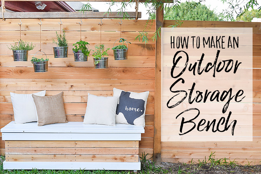 DIY Outdoor Bench With Storage
 Outdoor Storage Bench DIY Backyard Box with Hidden