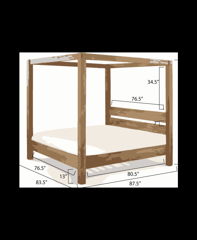 DIY Outdoor Canopy Frame
 DIY Minimalist Rustic King Canopy Bed Fickle Farmhouse