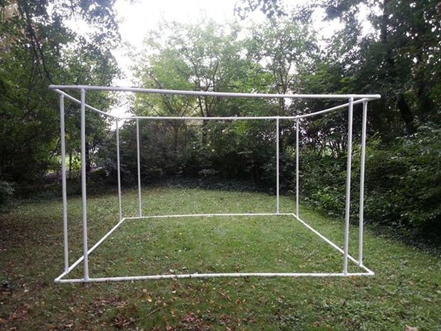 DIY Outdoor Canopy Frame
 UPDATED Simple DIY Sukkah Build Your Own from PVC Pipe