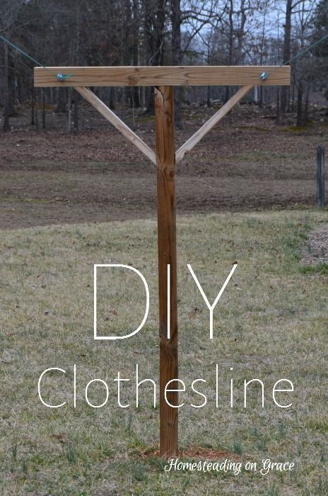 DIY Outdoor Clothesline
 The Clothesline that Jeremy Built