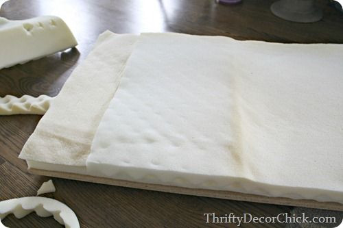 DIY Outdoor Cushions Foam
 cheap alternative to store bought foam for bench cushions