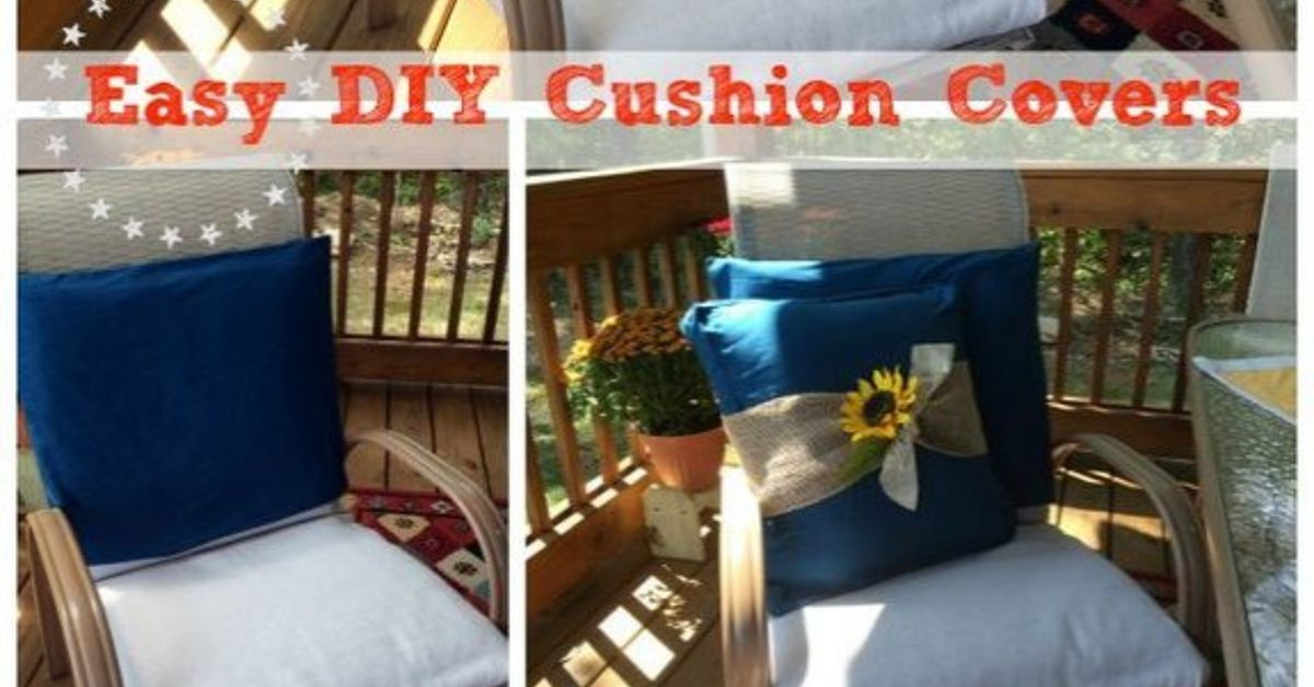 DIY Outdoor Cushions No Sew
 Easy DIY Outdoor Cushion Upgrade & No Sew Pillow for Fall