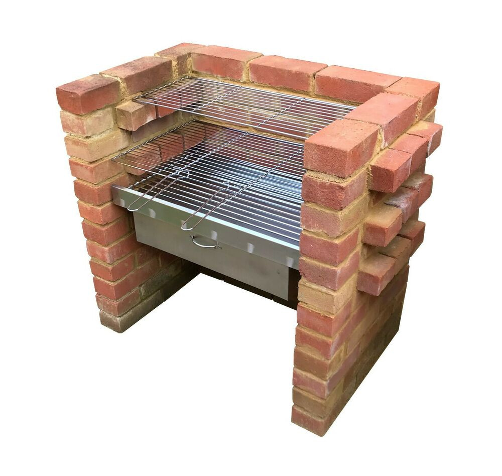 DIY Outdoor Grill
 DIY Brick Charcoal BBQ & Oven Cupboard Stainless Steel