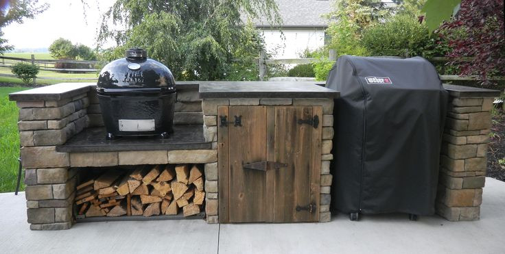 DIY Outdoor Grilling Station
 Finished Outdoor Grill Center DIY