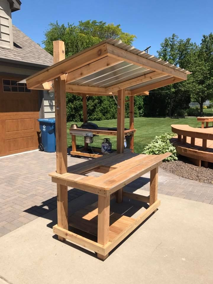 DIY Outdoor Grilling Station
 Pin by Ascot Farm on Big Green Egg Table Build in 2019