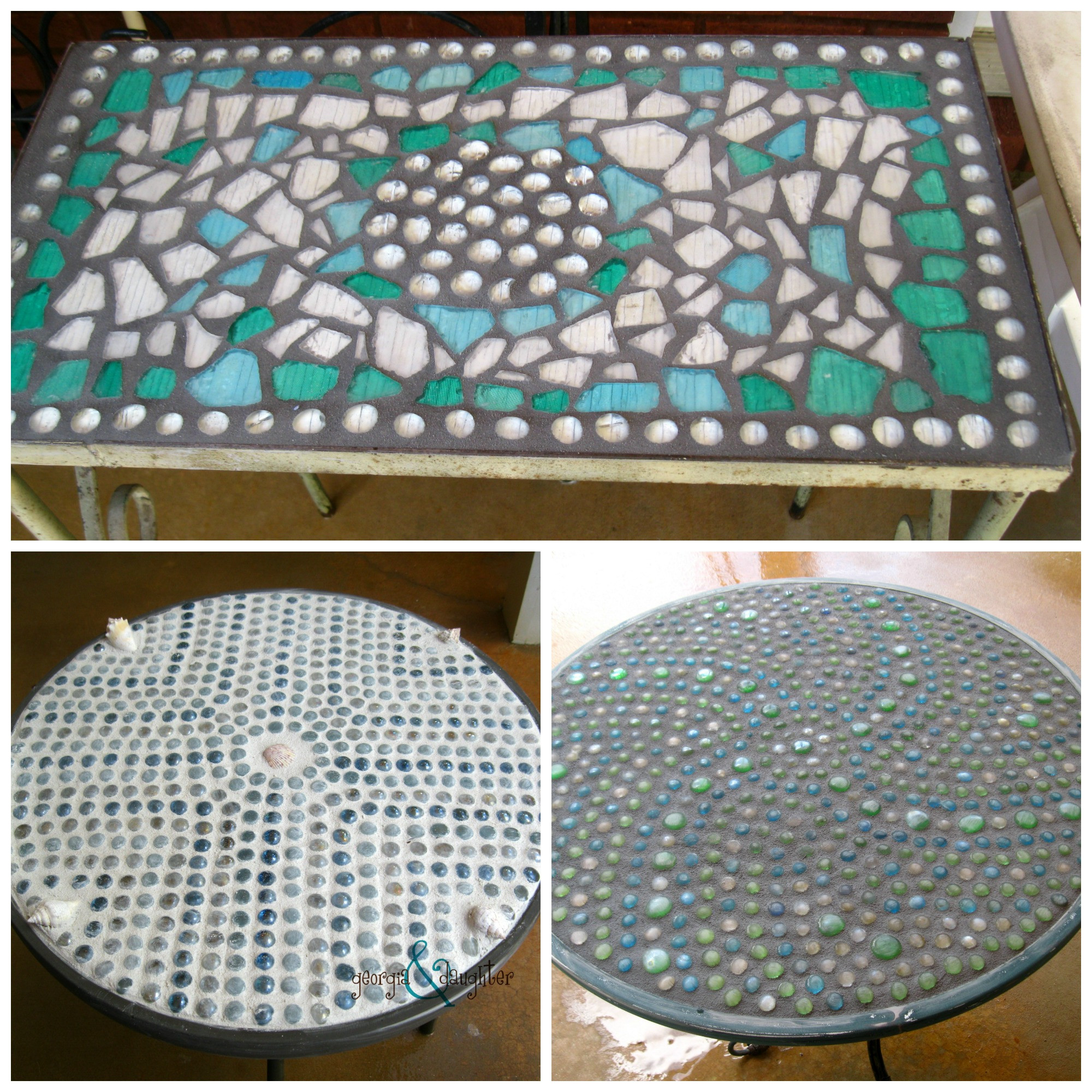 DIY Outdoor Mosaic Table
 DIY Mosaic Tables