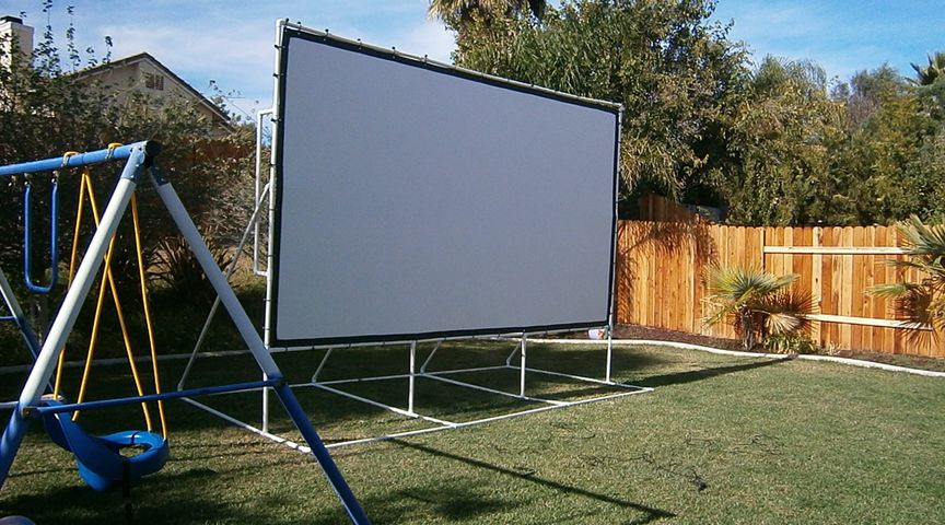 DIY Outdoor Projection Screen
 "The screen material was perfect I made a frame for it
