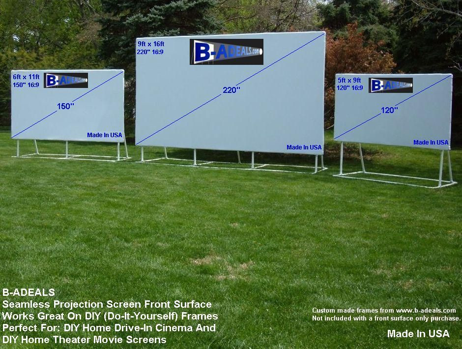 DIY Outdoor Projector Screen
 5x9 120" 16 9 HD Projection Projector Screen Material