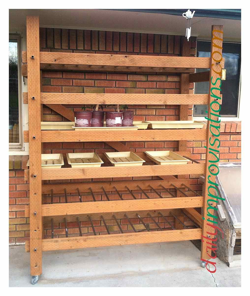 DIY Outdoor Shelves
 DIY Outdoor Plant Shelf System for Hardening f Seedlings