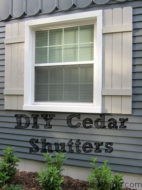 DIY Outdoor Shutters
 DIY Cedar Shutters exterior curb appeal how to