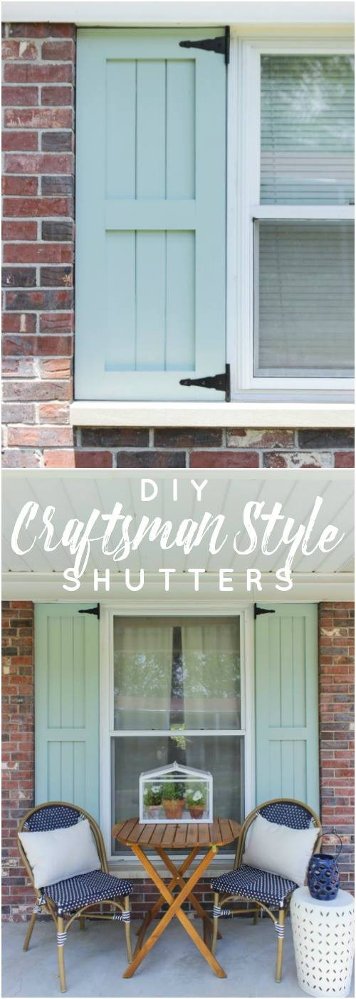 DIY Outdoor Shutters
 DIY Craftsman Style Outdoor Shutters Shades of Blue