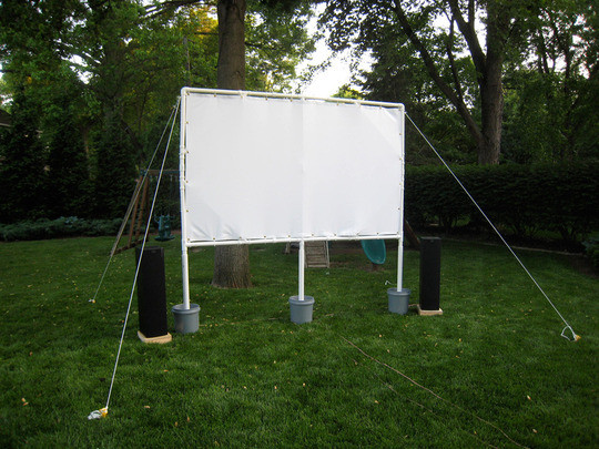 DIY Outdoor Theatre Screen
 We Love Being Moms 30 PVC Pipe Ideas for Kids with Tutorials