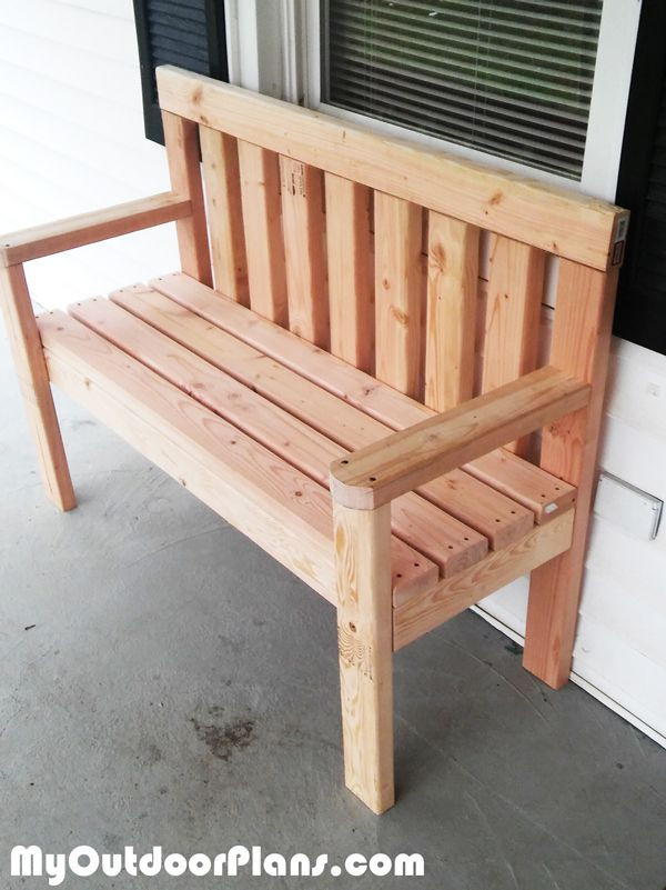 DIY Outdoor Wooden Benches
 DIY Simple Garden Bench MyOutdoorPlans
