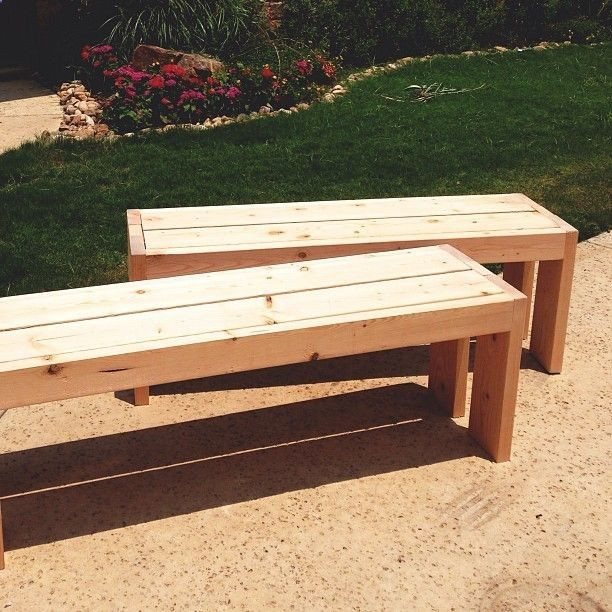 DIY Outdoor Wooden Benches
 easy outdoor benches