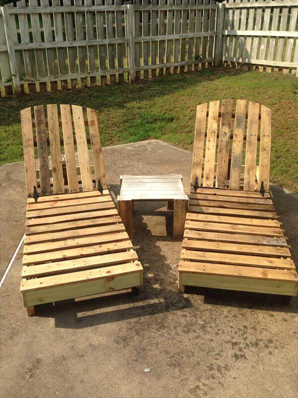 DIY Pallet Outdoor Furniture
 DIY Recycled Pallet Lounge Chair
