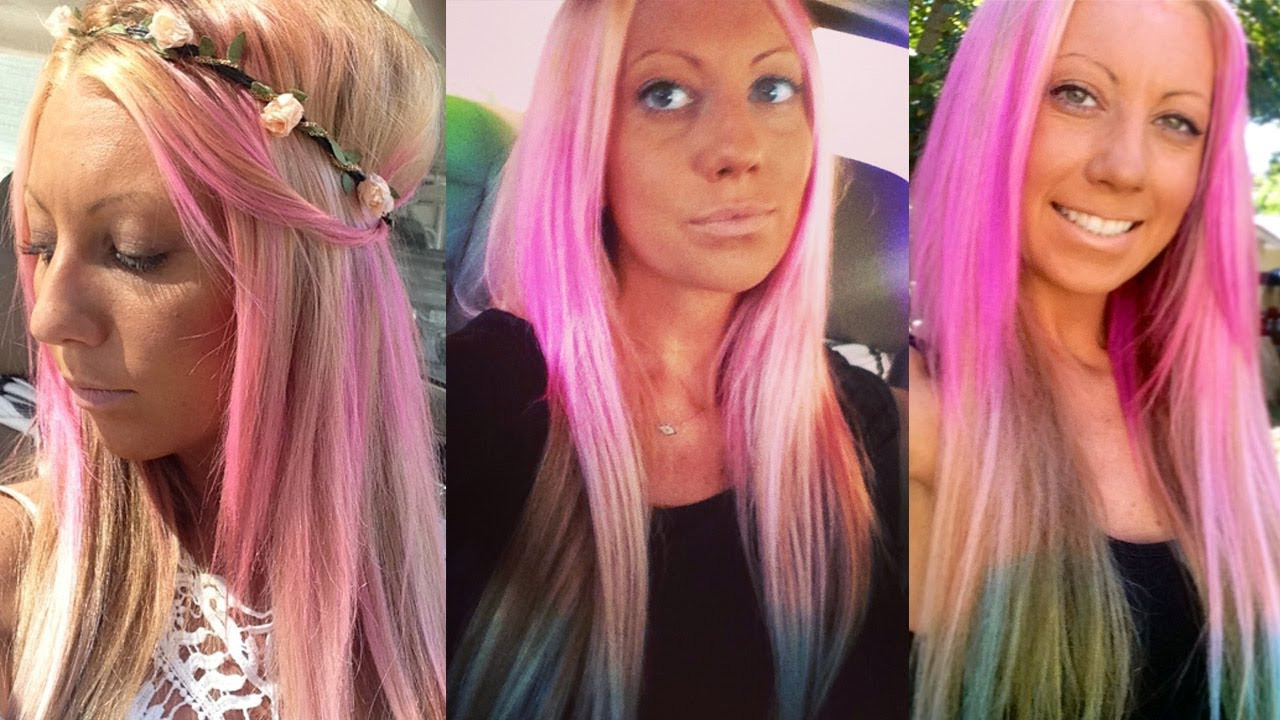 DIY Pastel Hair
 DIY Unicorn Hair Pastel Pink and Blue Ombre Dyed