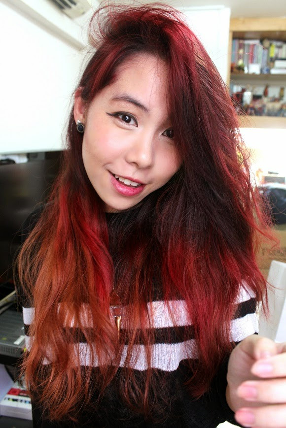 DIY Pastel Hair
 Melody DIY Gra nt Red Hair w Pastel Pink
