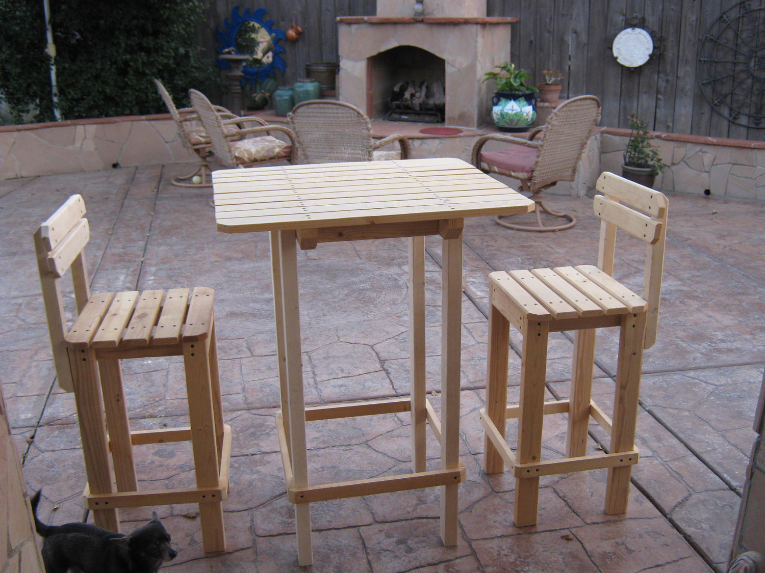 DIY Patio Bar Plans
 DIY PLANS to make Bar Table and Stool Set by wingstoshop