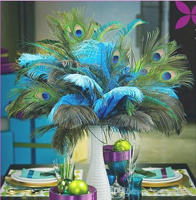 DIY Peacock Party Decorations
 Genuine Natural Peacock Feather Elegant Decorative
