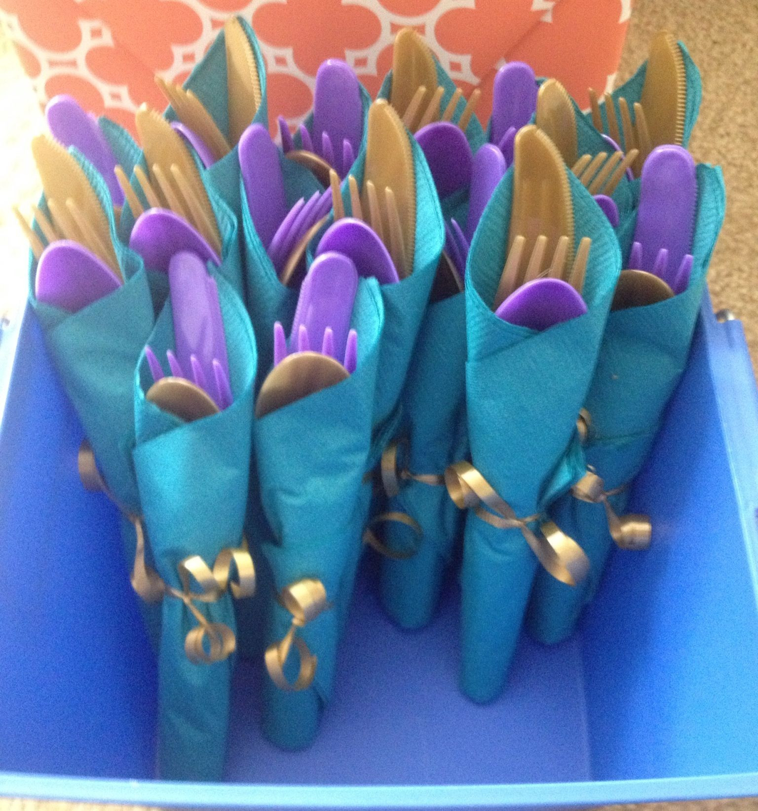 DIY Peacock Party Decorations
 Peacock Party Cutlery Everyone loved these at my