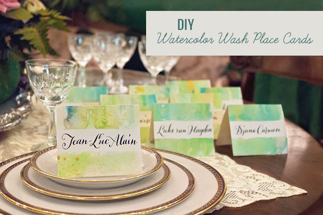 DIY Place Cards Wedding
 DIY Watercolor Wash Place Cards