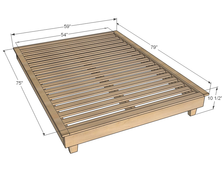 DIY Platform Bed Plans
 Twin Platform Bed Plans