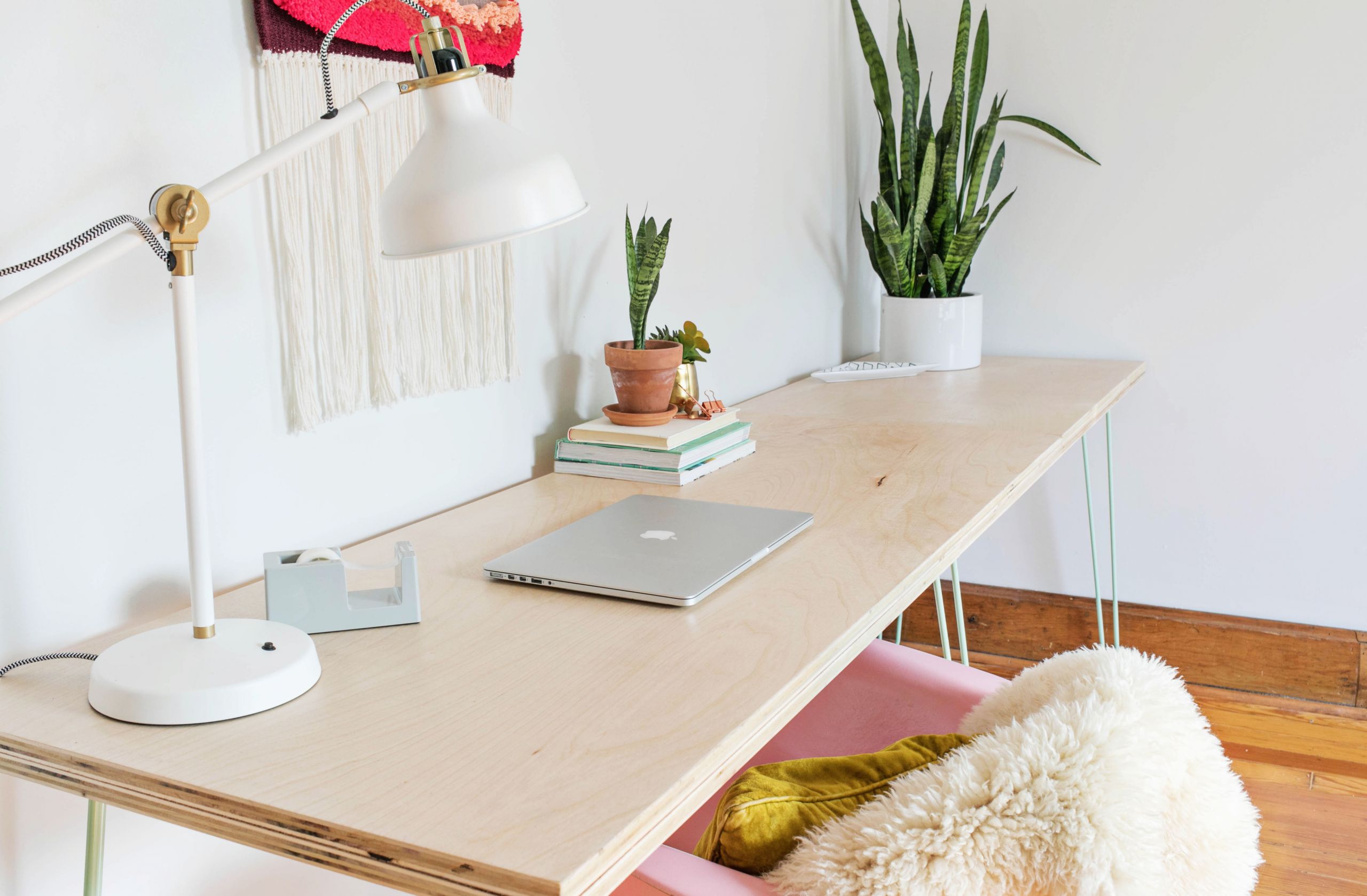 DIY Plywood Desk
 Transformable Hairpin Leg Desktop DIY – A Beautiful Mess