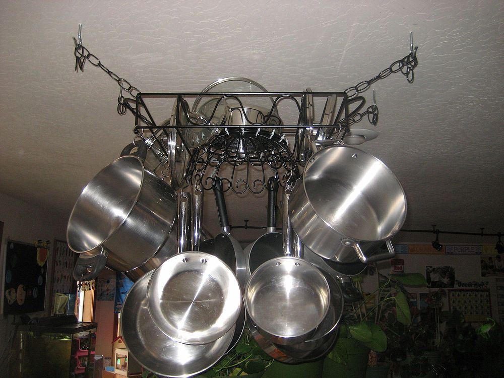 DIY Pots And Pans Rack
 DIY Hanging Pot pan Rack