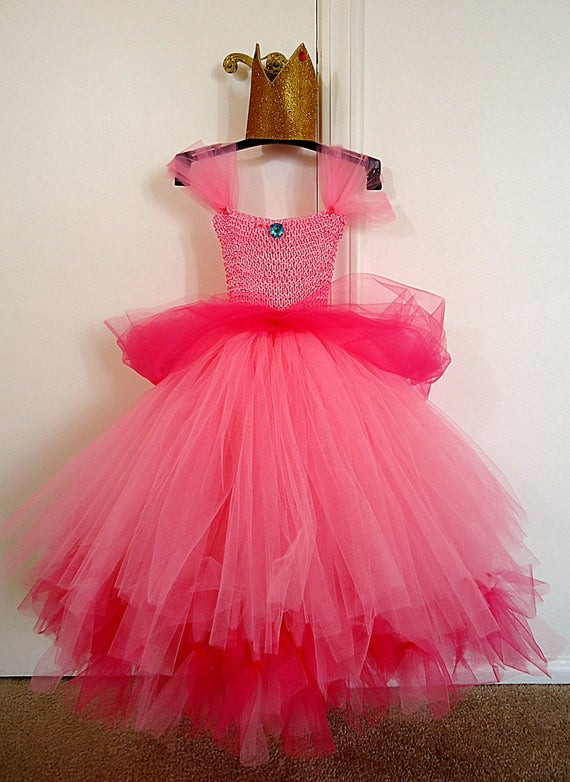 DIY Princess Peach Costume
 Items similar to Princess Peach Tutu Dress and Crown 18mo