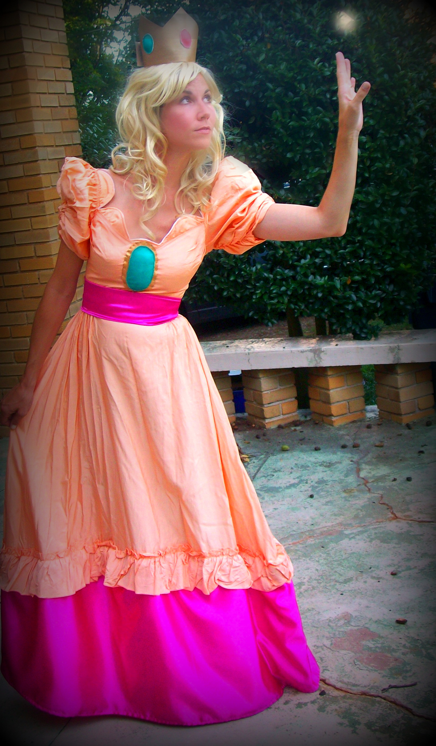 DIY Princess Peach Costume
 Princess Peach from Mario Brothers