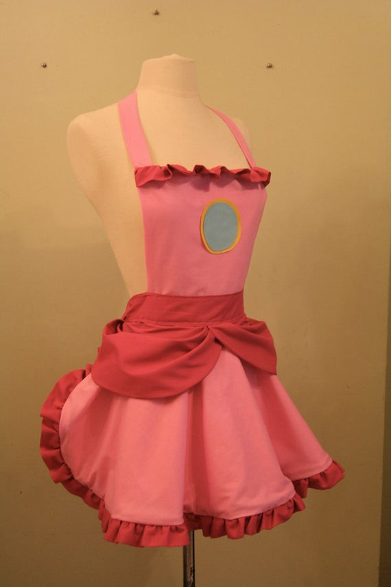 DIY Princess Peach Costume
 Items similar to Princess Peach Apron on Etsy