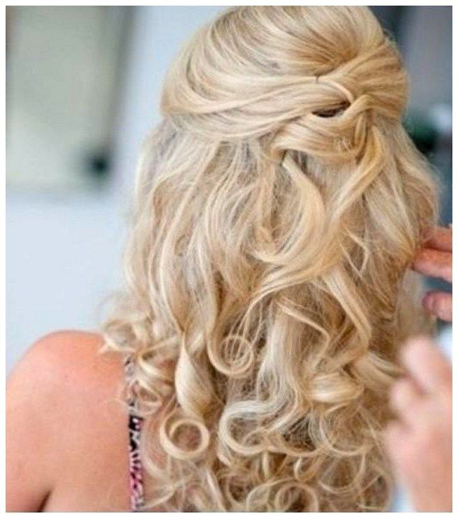 DIY Prom Hairstyle
 curly prom hairstyles for long hair Diy Half Up Half